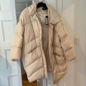Cream puffer jacket from nasty gal. Tags still on